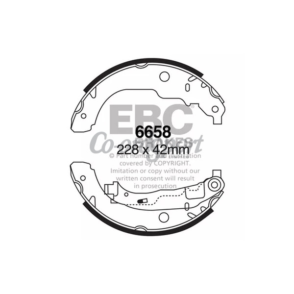 EBC BRAKE SHOE SET image