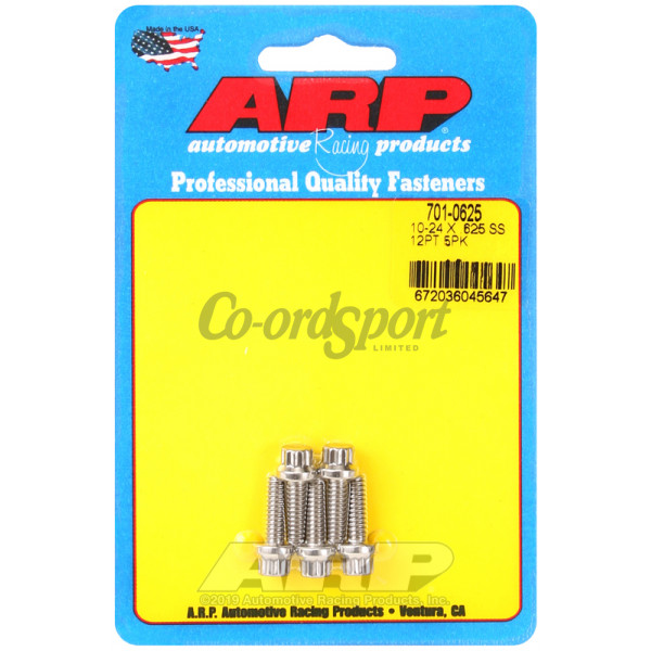 ARP 10-24 x .625 12pt SS bolts image
