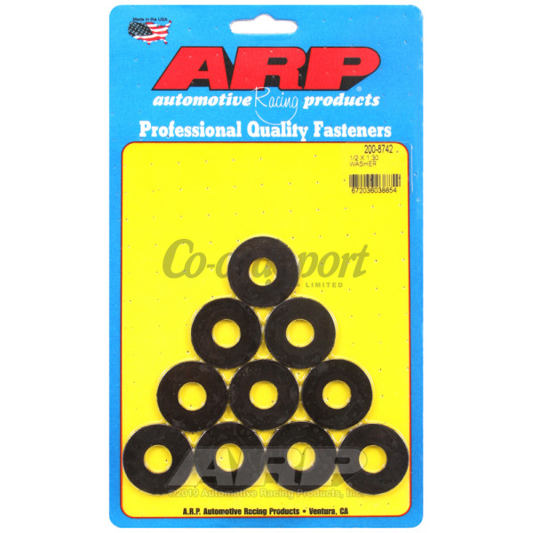 ARP 1/2in x 1.30in OD black washers image