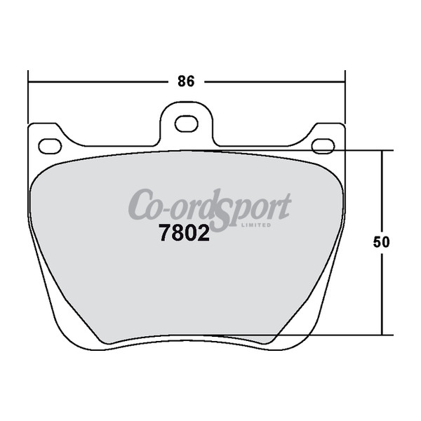 PFC 7802 RACE PAD SET - 01 CMPD 20 MM - RR image