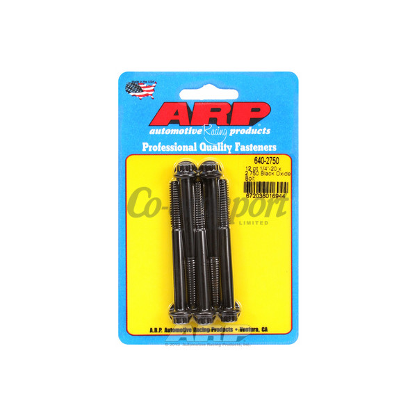 ARP 1/4-20 x 2.750 12pt black oxide bolts image