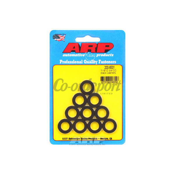 ARP 7/16 ID 3/4 OD black washers image