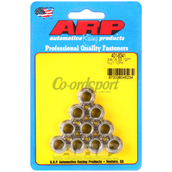 ARP 3/8-16 SS 12pt nut kit image