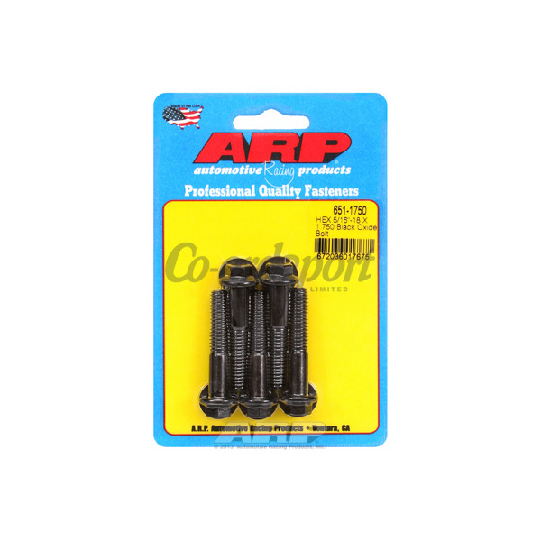 ARP 5/16-18 X 1.750 hex black oxide bolts image