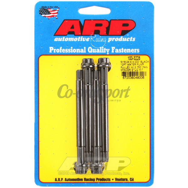 ARP 5/16-24 X 4.000 black 12pt water pump pulley w/ 2.750 f image