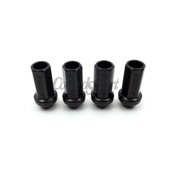 RAYS 17Hex Racing Nut L48 Long 4Pak OPEN M12x1.25 Black image