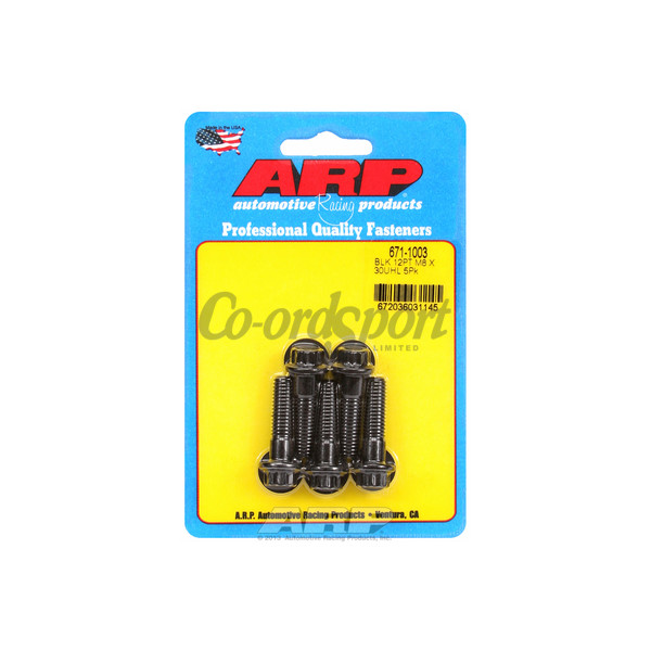 ARP M8 x 1.25 x 30 12pt black oxide bolts image