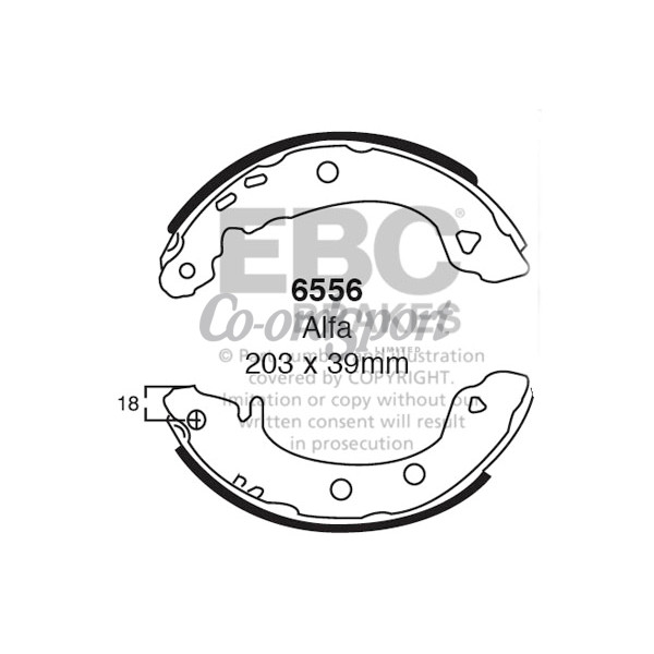 EBC BRAKE SHOE SET image