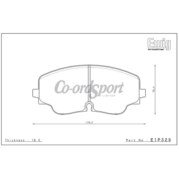 Endless Brake Pads MA45B Compound Golf 8 GTI ClubSport Front image