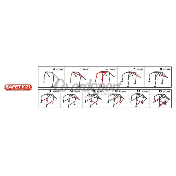 Cusco Roll Cage SAFETY 21 NISSAN GT-R R35 4 Pt 2or4 Pass image