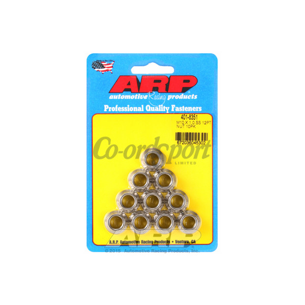 ARP M10 X 1.0 SS 12pt nut kit image