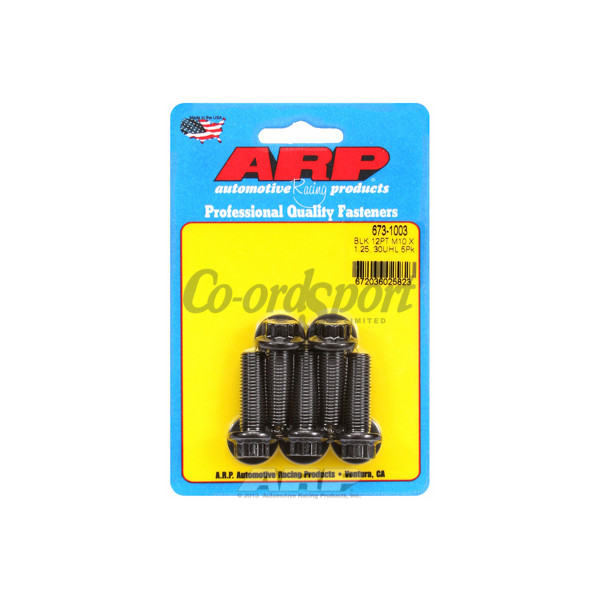 ARP M10 x 1.25 x 30 12pt black oxide bolts image