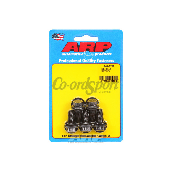 ARP 3/8-16 x 0.750 12pt 7/16 wrenching black oxide bolts image