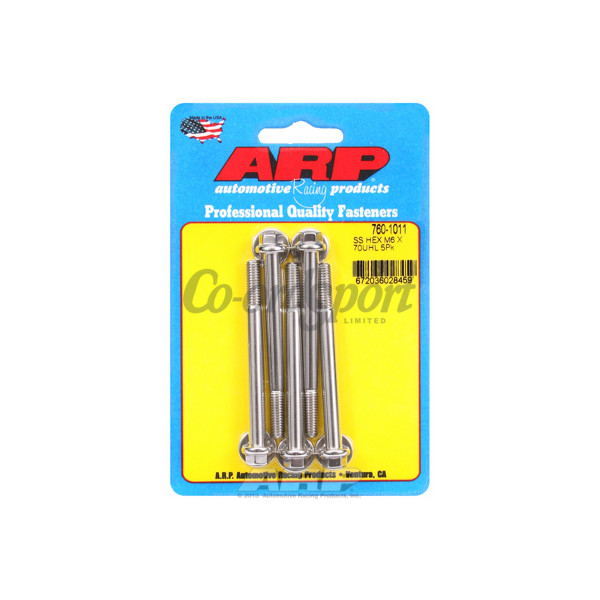 ARP M6 x 1.00 x 70 hex SS bolts image