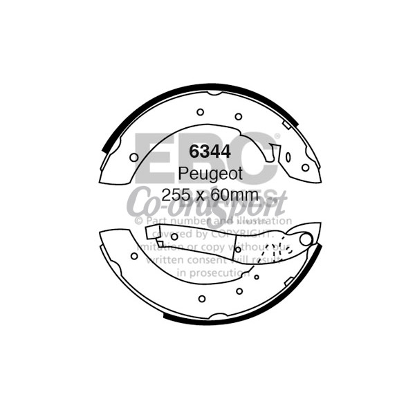 EBC BRAKE SHOE SET image