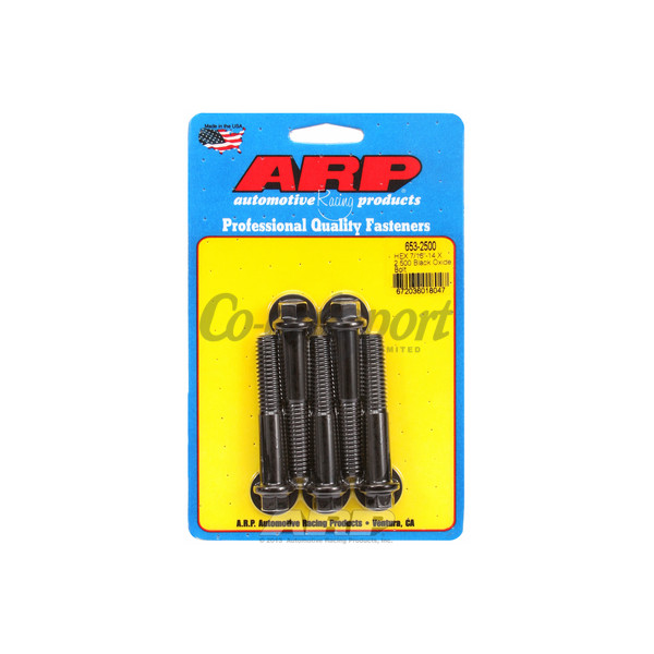 ARP 7/16-14 X 2.500 hex black oxide bolts image