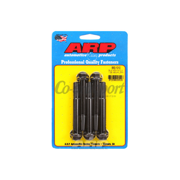 ARP M10 x 1.25 x 80 hex black oxide bolts image