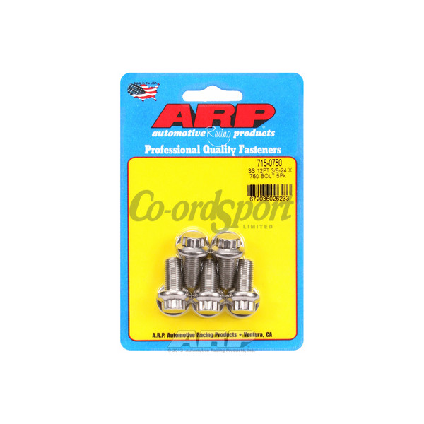 ARP 3/8-24 x .750 12pt 7/16 wrenching SS bolts image
