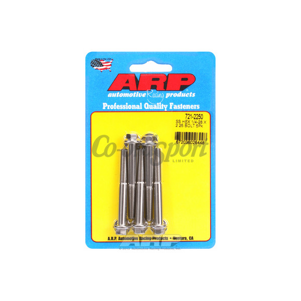 ARP 1/4-28 x 2.250 hex SS bolts image
