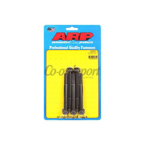 ARP 3/8-24 x 3.750 hex 7/16 wrenching black oxide bolts image