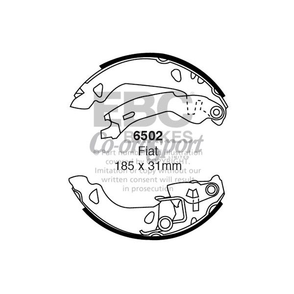 EBC BRAKE SHOE SET image