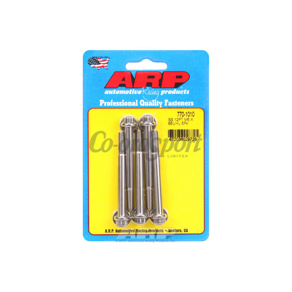ARP M6 x 1.00 x 65 12pt SS bolts image