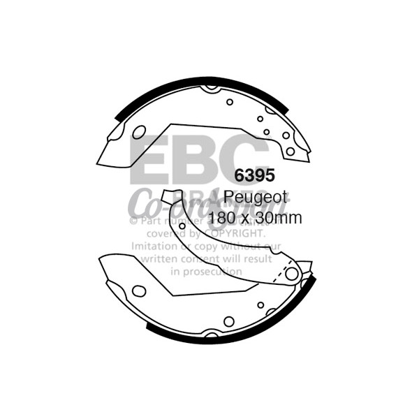 EBC BRAKE SHOE SET image