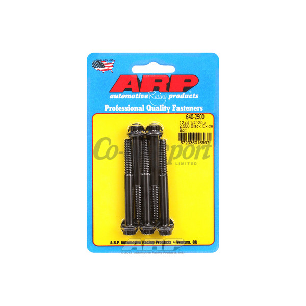 ARP 1/4-20 x 2.500 12pt black oxide bolts image