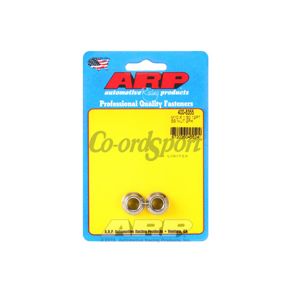 ARP M10 X 1.50 M12 wr SS 12pt nut kit image