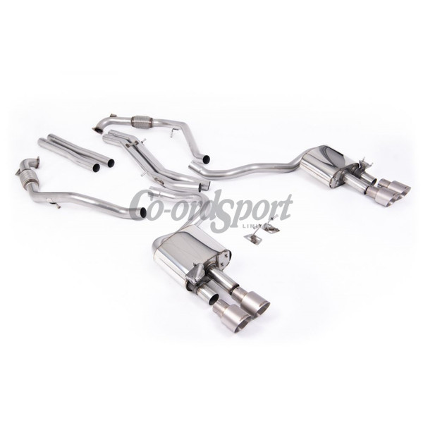 Milltek Exhaust - Cat Back Non-Resonated Louder with Quad GT-100 image