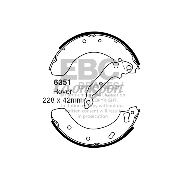 EBC BRAKE SHOE SET image