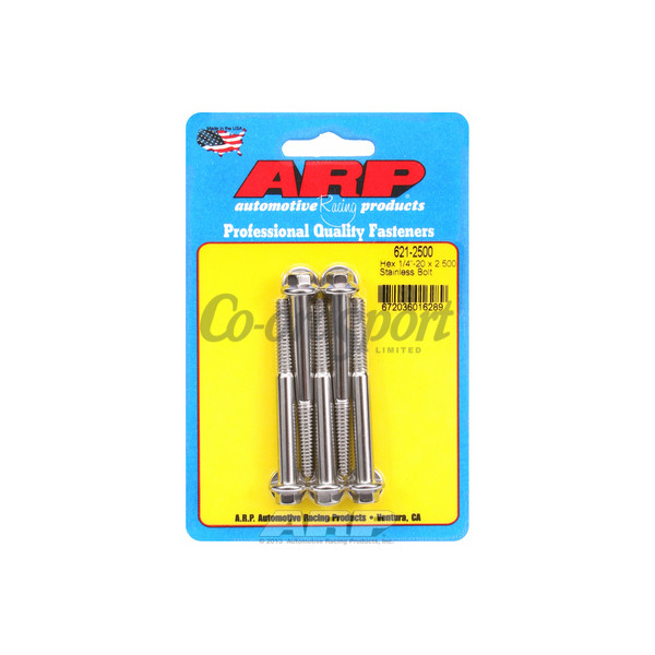ARP 1/4-20 x 2.500 hex SS bolts image