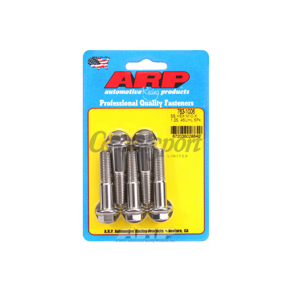 ARP M10 x 1.25 x 45 hex SS bolts image