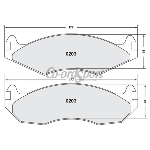 PFC 203 CARBON METALLIC BRAKE PAD SET image