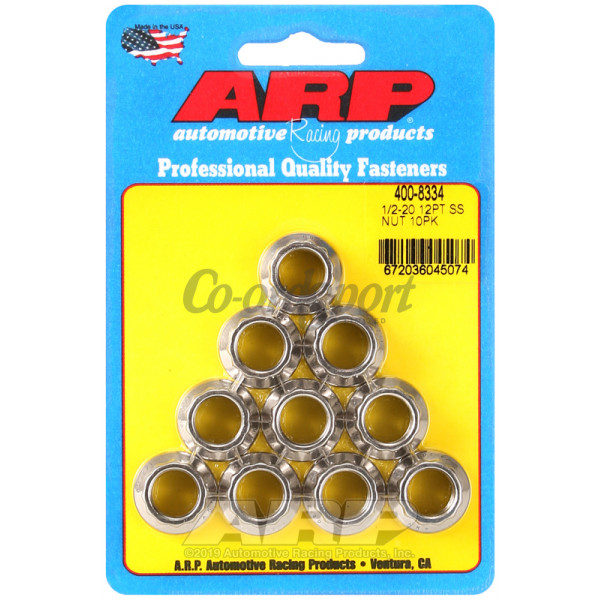 ARP 1/2-20 SS 12pt nut kit image
