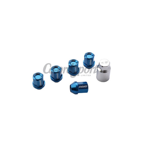 RAYS DURA-LOCK&NUT L32 5H 20PC M12X1.5 BL (Blue) image