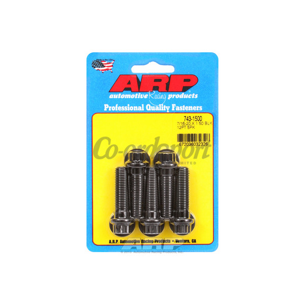 ARP 7/16-20 x 1.500 12pt black oxide bolts image
