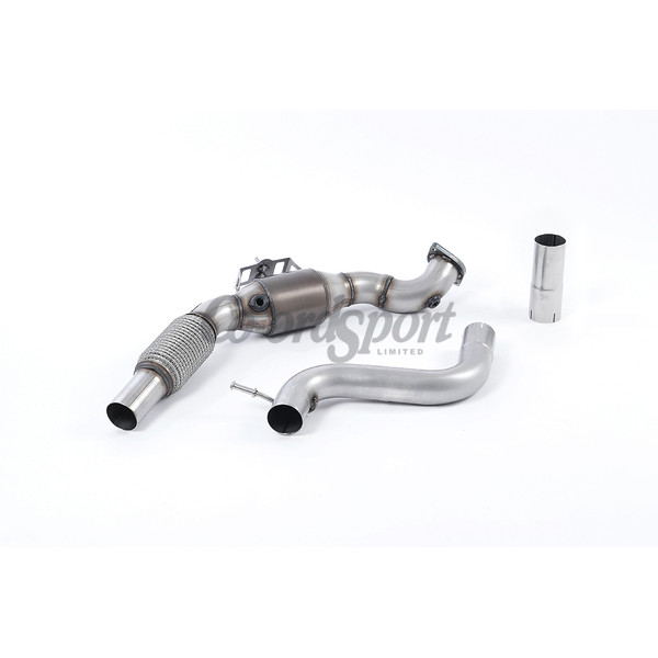 Milltek Large Bore Downpipe and Hi-Flow Sports Cat Ford Mu image