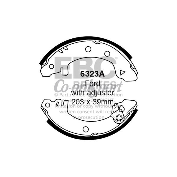 EBC Brakes Replacement Brake Shoe Set (4 pcs) image