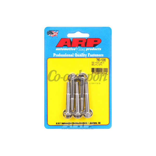 ARP M6 x 1.00 x 45 hex SS bolts image