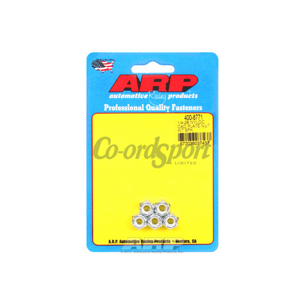 ARP 1/4-28 nyloc cad plate nut kit image