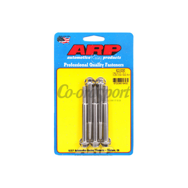 ARP 5/16-18 x 3.250 hex SS bolts image