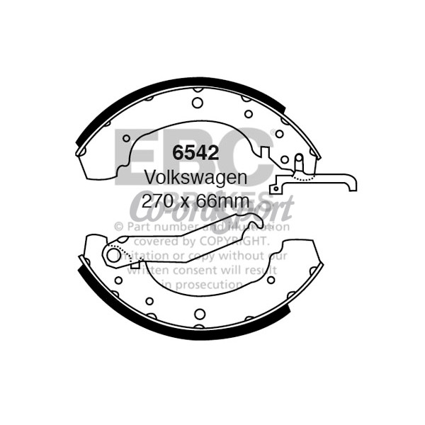 EBC BRAKE SHOE SET image