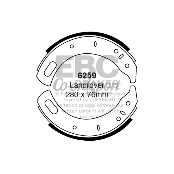 EBC BRAKE SHOE SET image