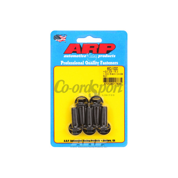 ARP 3/8-16 X 1.000 hex black oxide bolts image