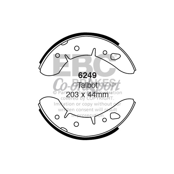 EBC BRAKE SHOE SET image