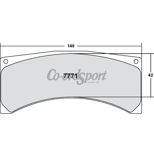 PFC 7771 BEDDED RACE PAD SET - 01 CMPD 20 MM image