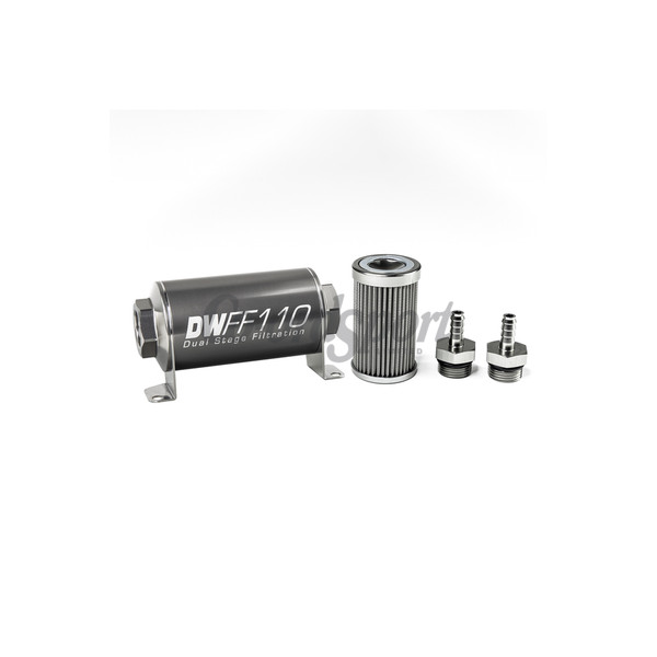 DW In-line fuel filter element and housing kit  stainless steel 1 image