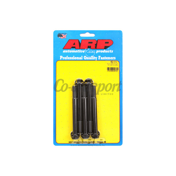 ARP M10 x 1.50 x 100 hex black oxide bolts image