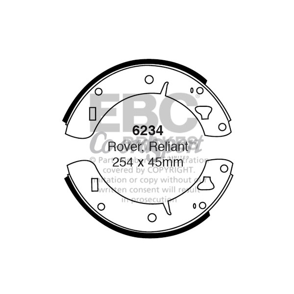 EBC BRAKE SHOE SET image